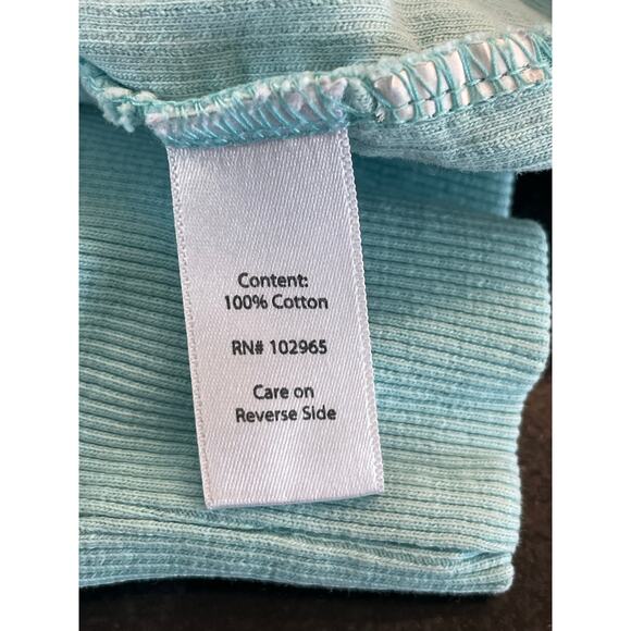 Ladies Corded aqua color Cropped sweatshirt FLORA-BAMA 100% Cotton L - Picture 5 of 10